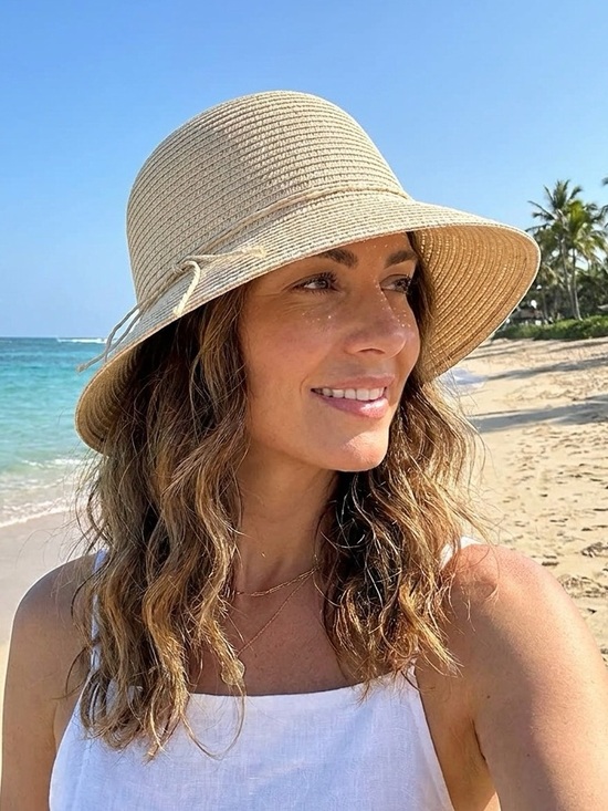 Style & Co. Accessories - Classic Women's Straw Bucket Sun Hat - Beige